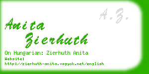 anita zierhuth business card